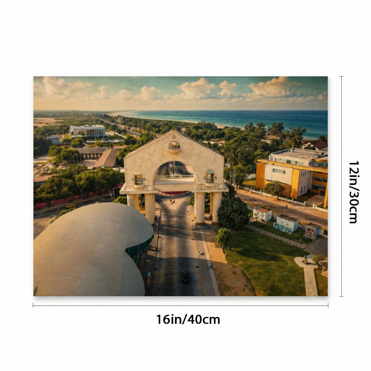 Banjul Arch Horizontal Framed Canvas Wall Art Printed in Canada