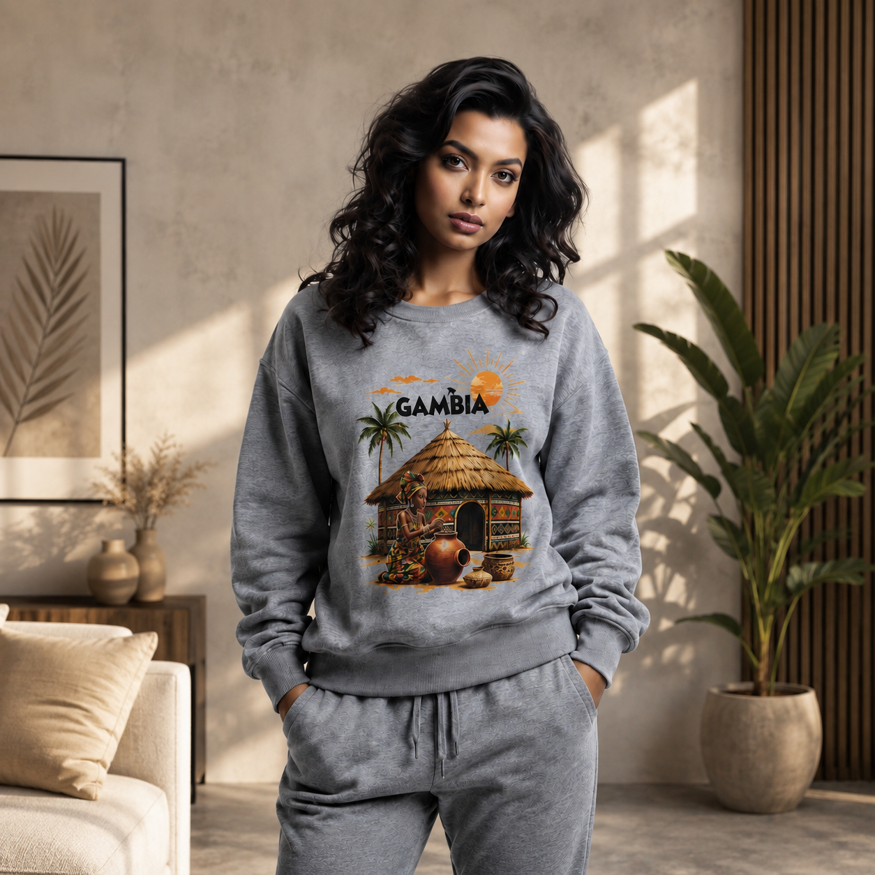 Gambia Sun Classic Unisex Crewneck Sweatshirt | Gildan® 18000